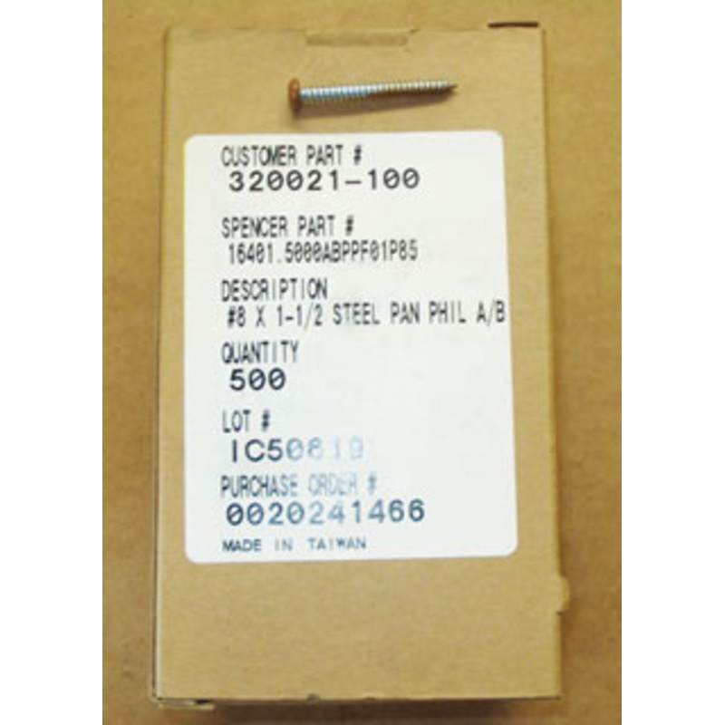 Airstream #8 x 1-1/2 Type A Phillips Head Screw BH, Brown / Box of 500 – 320021-100