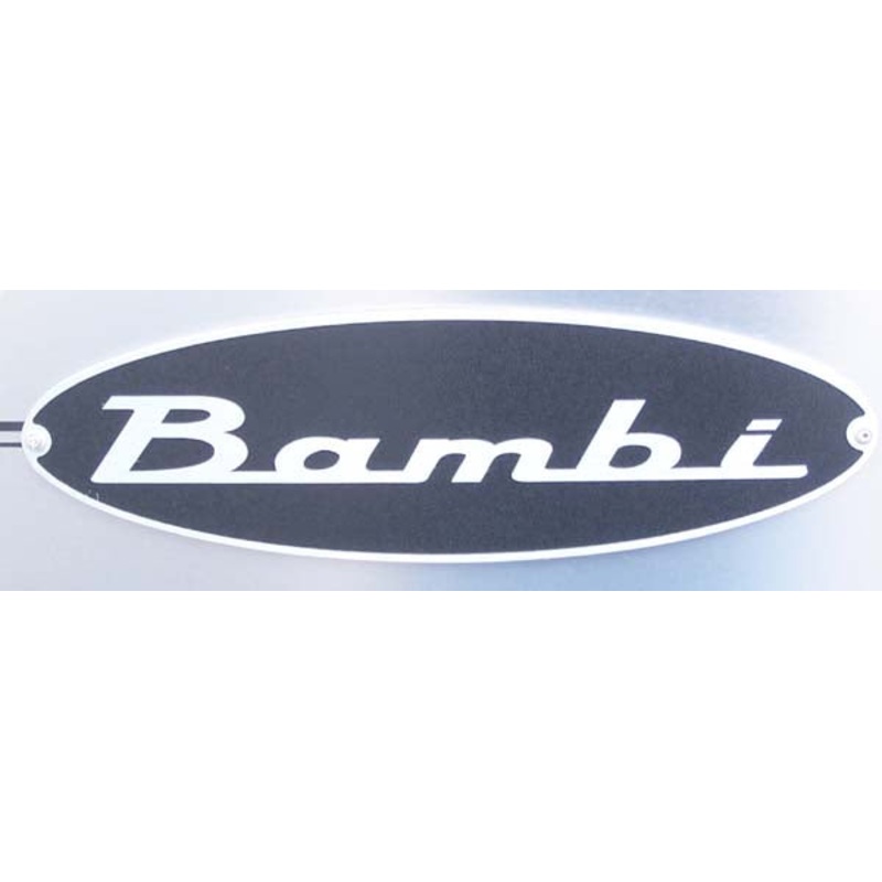 Airstream Bambi Nameplate, Black/Gray – 386126