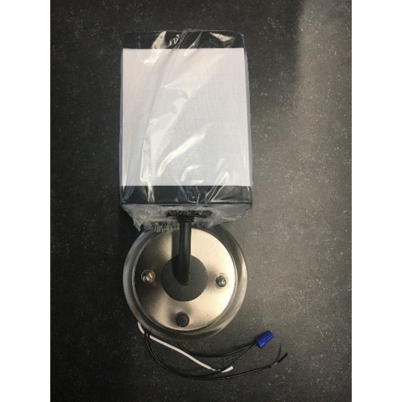 Airstream Satin Nickel Sconce with Bulb and Shade – 512403