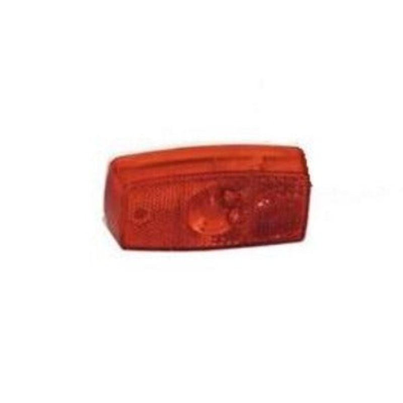 Clartec Corporation MF349R Tail Light Assembly; Red Lens/White Base