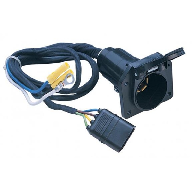 Hopkins Trailer Wiring Connector Adapter – 4 Flat to 7-Way Blade