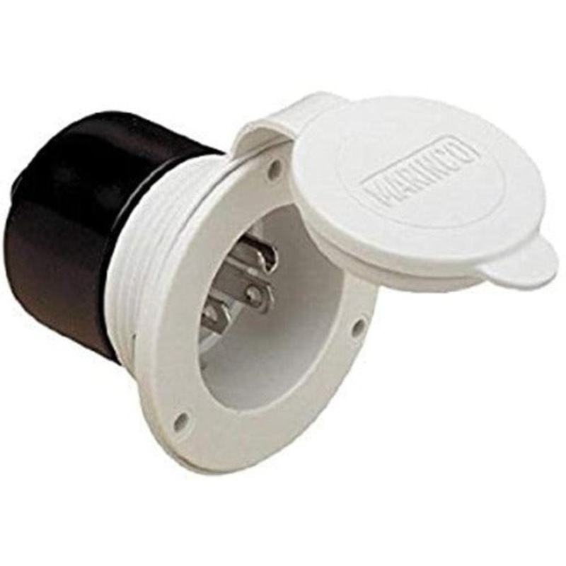 Marinco ParkPower 150BBIW.RV 15 Amp Power Inlet, White