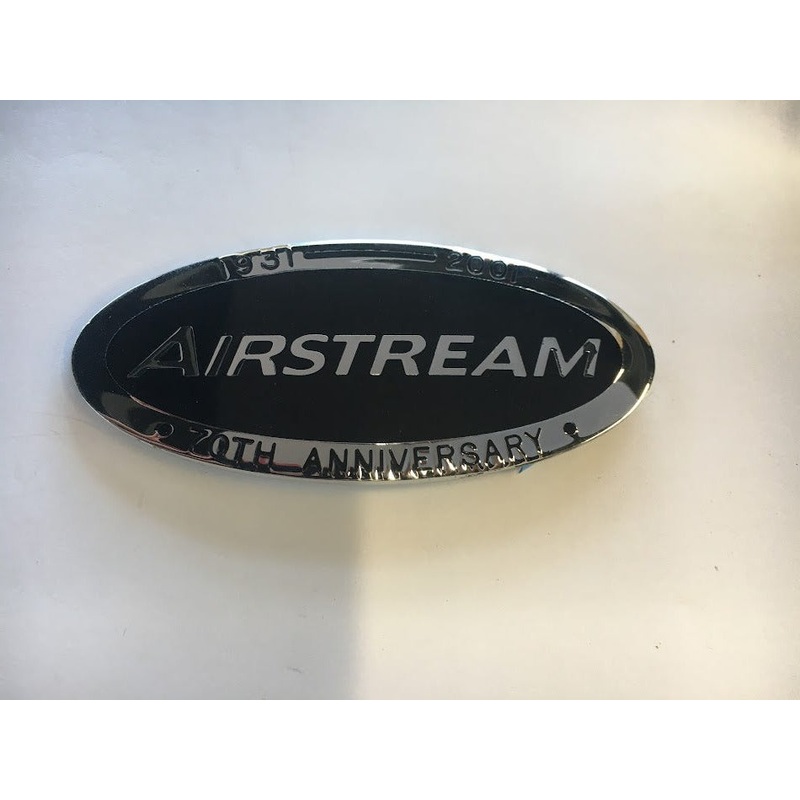 NLA Airstream 70th Anniversary 4-3/8Medallion Badge, Black* – 386067-03