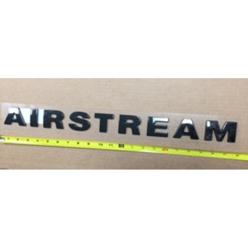 Airstream 1.75 x 21.75 Black Chrome Decal Nameplate – 386205-01