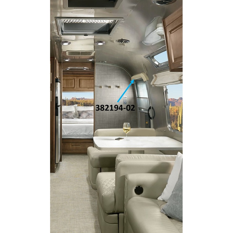 Airstream Main Door / WIndow Headknocker, Polar White – 382194-02