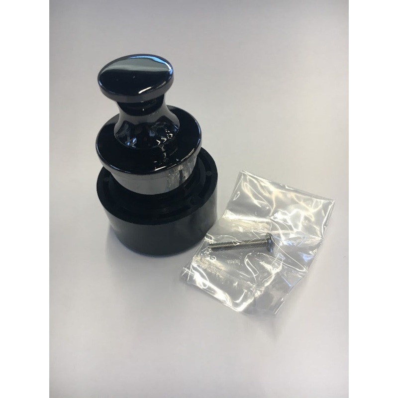 Airstream Push Pull Knob for Roof Lockers and Dinette Seat Drawers, Black Nickel – 382059-02