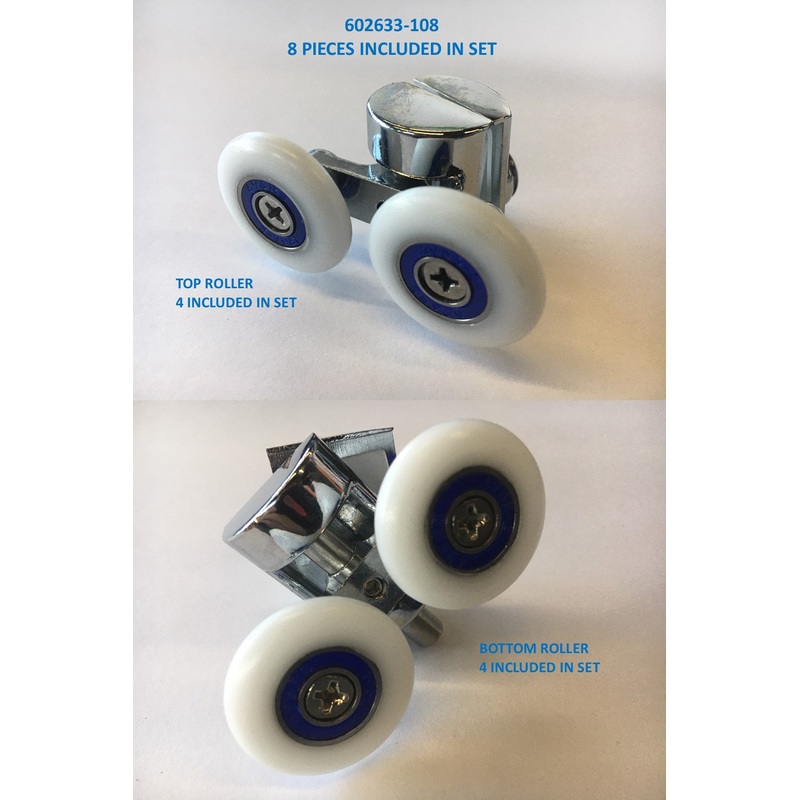 Airstream Shower Roller Dual Set, Top and Bottom, 8 piece Set* – 602633-108