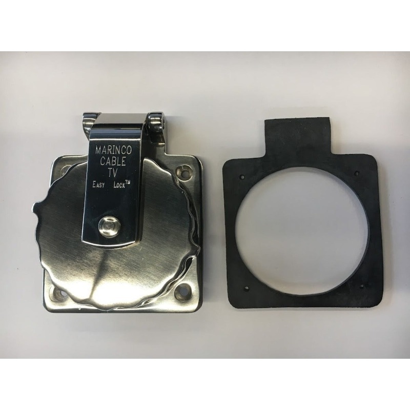 Airstream Stainless Steel Dual Satellite / Cable Inlet – 513170