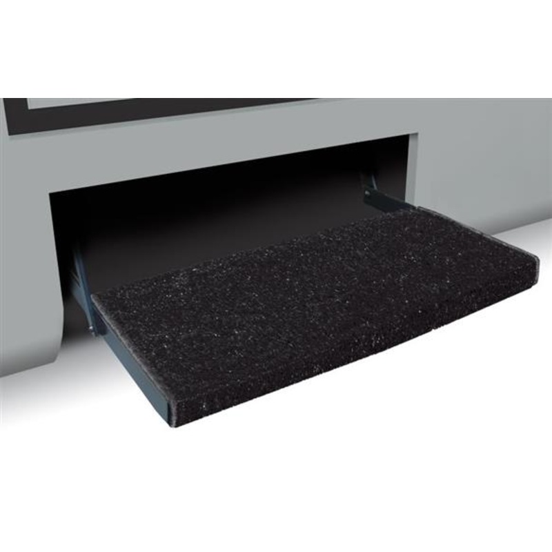 Prest-O-Fit Jumbo Wraparound Plus RV Step Rug, 23 Wide, Black