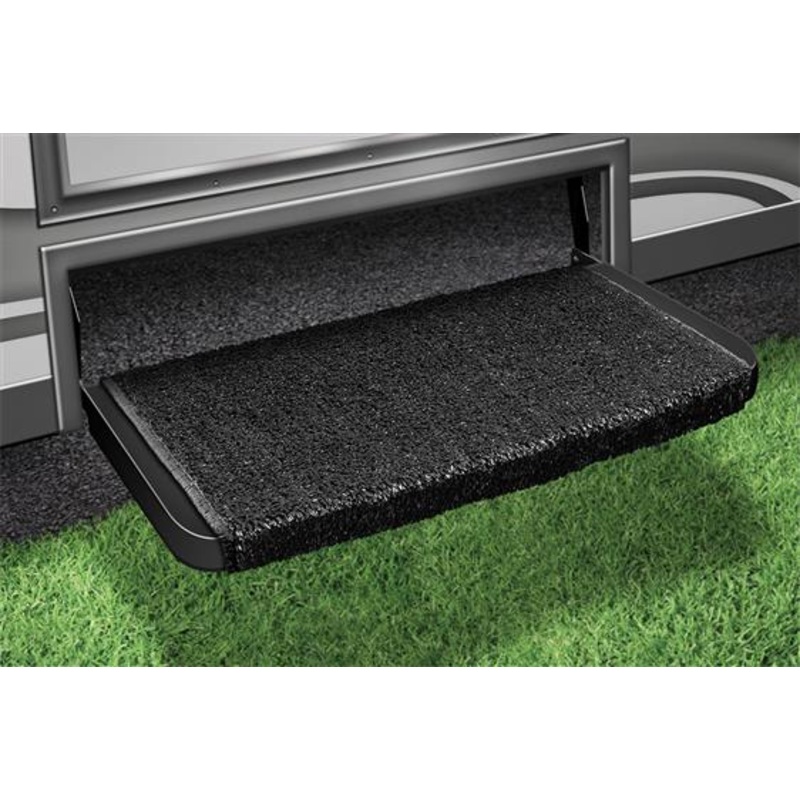 Prest-O-Fit Wraparound Plus RV Step Rug, 20 Wide, Black