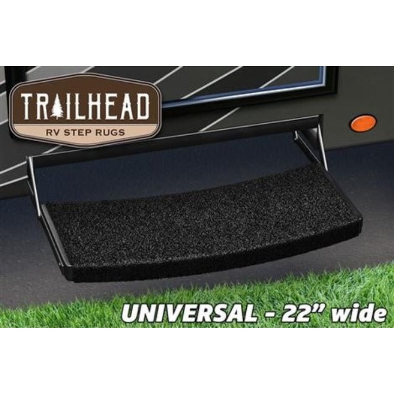 Presto-Fit Trailhead Universal RV Step Rug 22, Obsidian Black