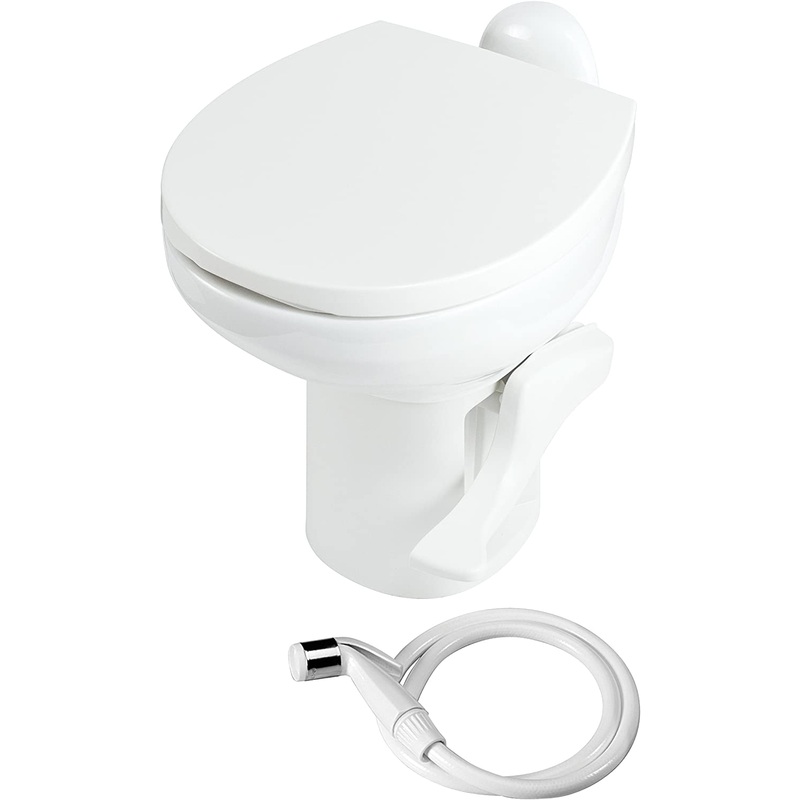 Thetford Aqua-Magic Style II China Toilet, High Profile, White w/Sprayer*