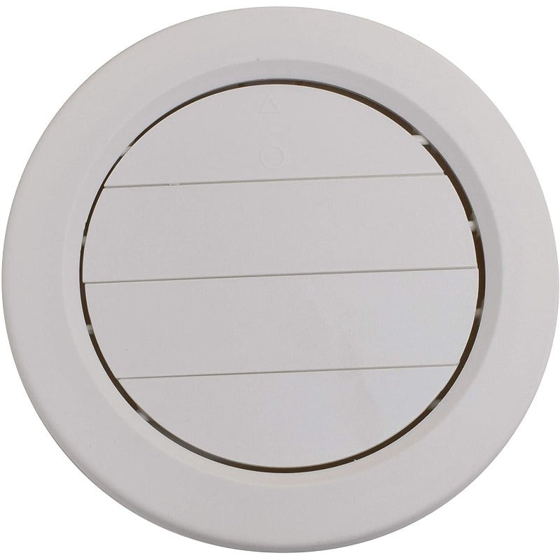 Valterra Medium White Rotating Heat and A/C Register with Damper