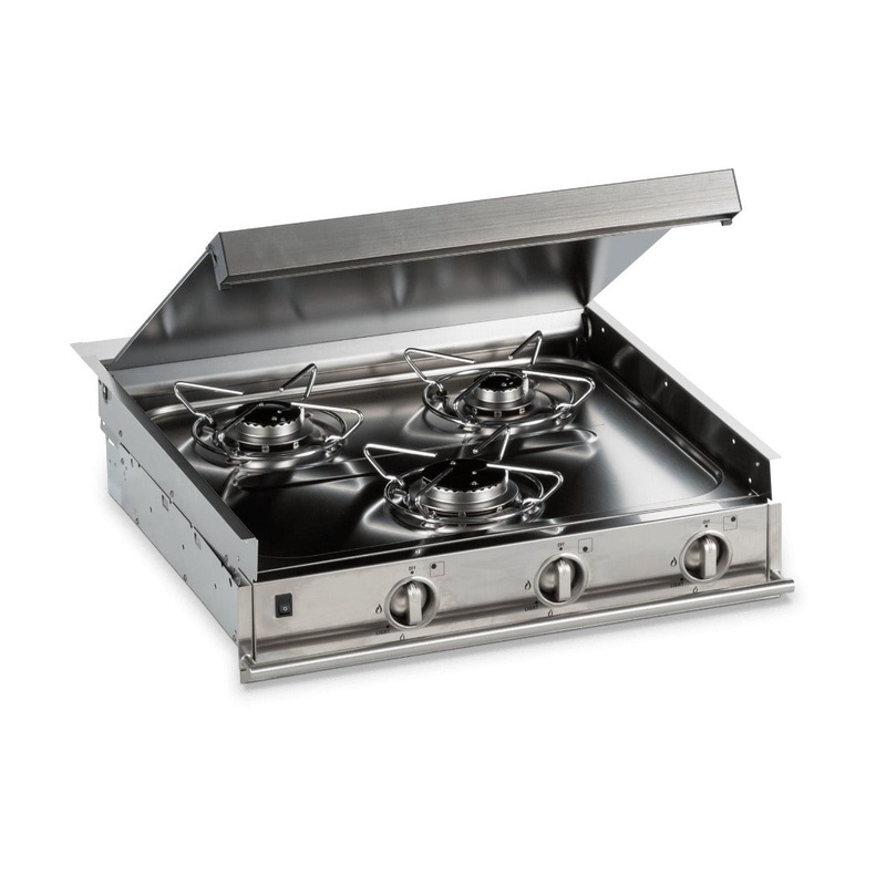 Airstream 3-Burner Stainless Steel Range Cooktop with Glass Top – 690672-01