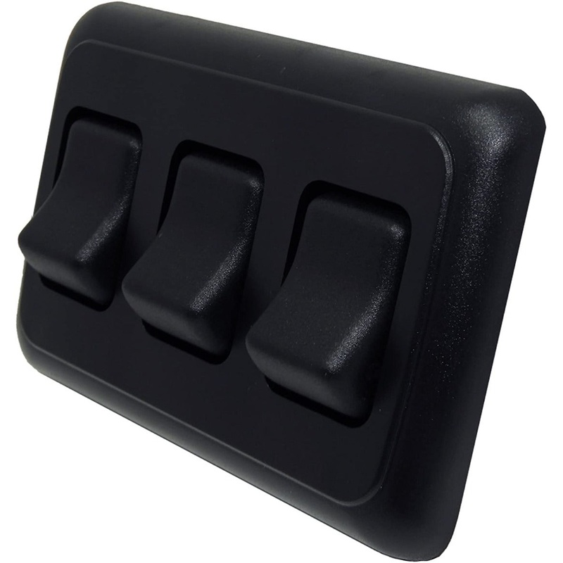 Airstream 3-Gang Switch Assembly, Black – 511979