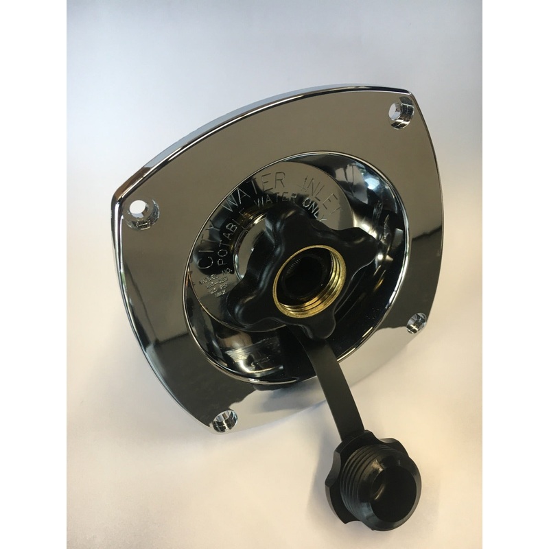 Airstream 50 PSI City Water Fill With Regulator by Shurflo (CSA), Chrome* – 601392-06