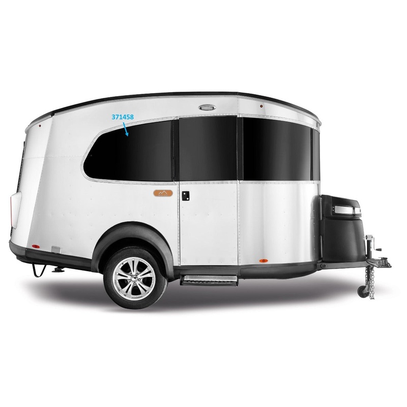Airstream Curbside Rear Window Assembly for Basecamp 16 – 371458
