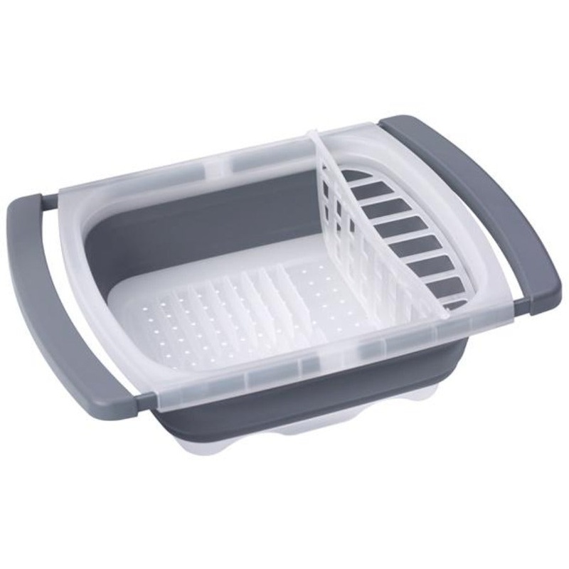 Prepworks Over-The-Sink Collapsbile Dish Drainer Extends from 16.5 to 26.75