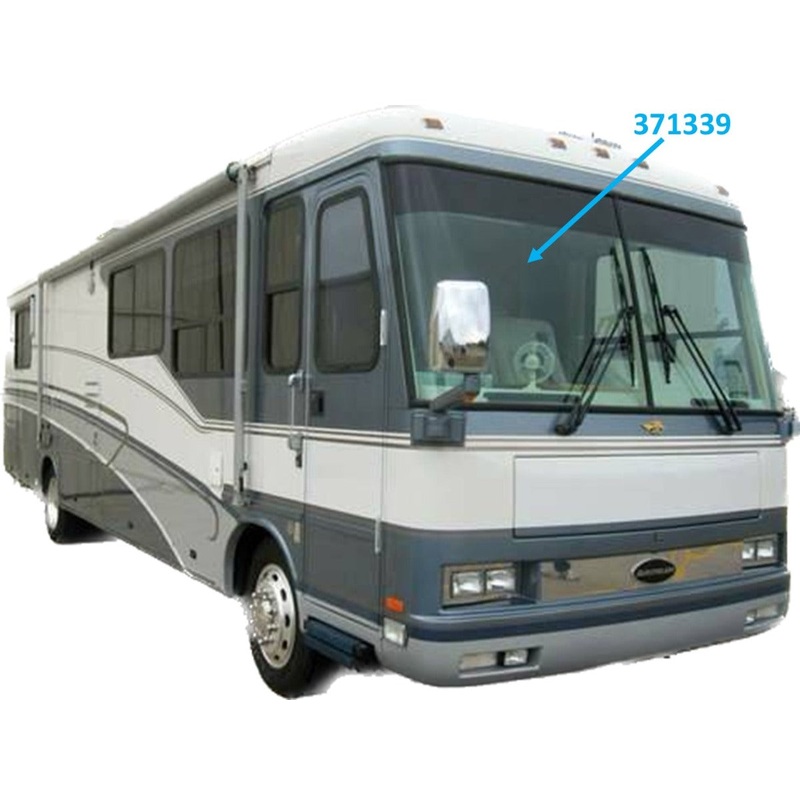Airstream Cutter Motorhome Bus Prototype Windshield, Curbside – 371339