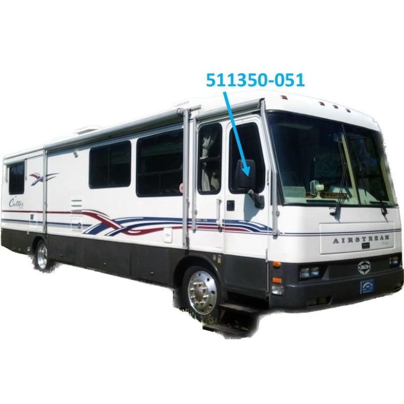 Airstream Cutter Motorhome Heated Mirror with Remote, Curbside – 511305-051