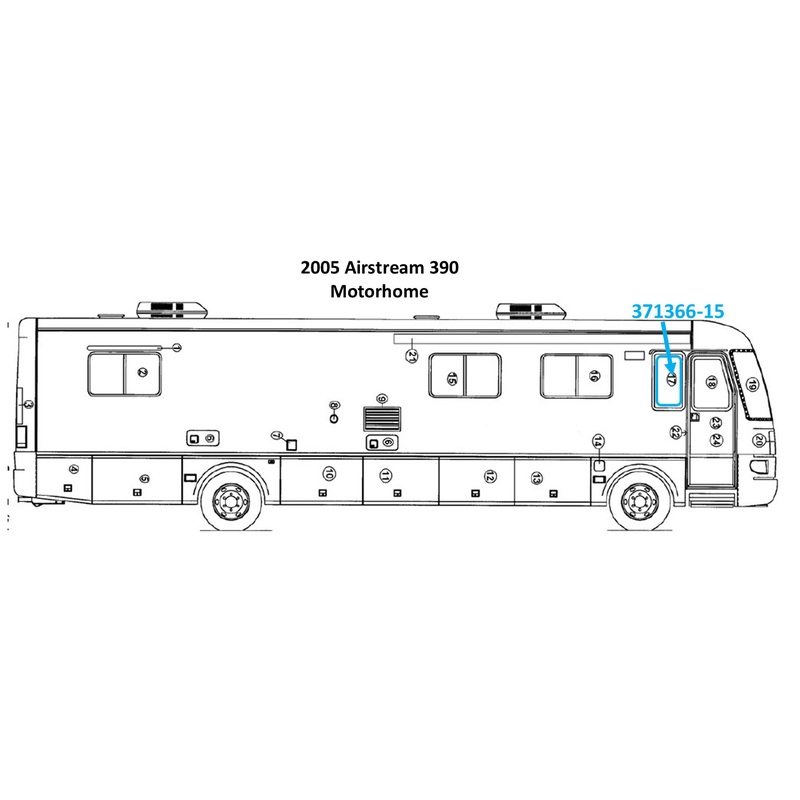 Airstream Motorhome 35.62H x 18.5W Vertical Sliding Window – 371366-15