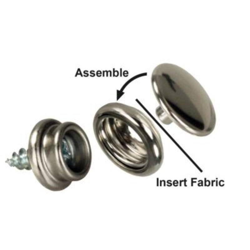 JR Products Fabric to Wall Snap Kit, Set of 6