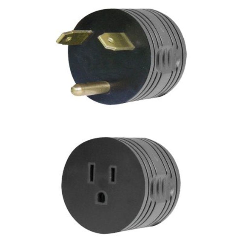 AP Products Round Park Adapter, 15A Female to 30A Male