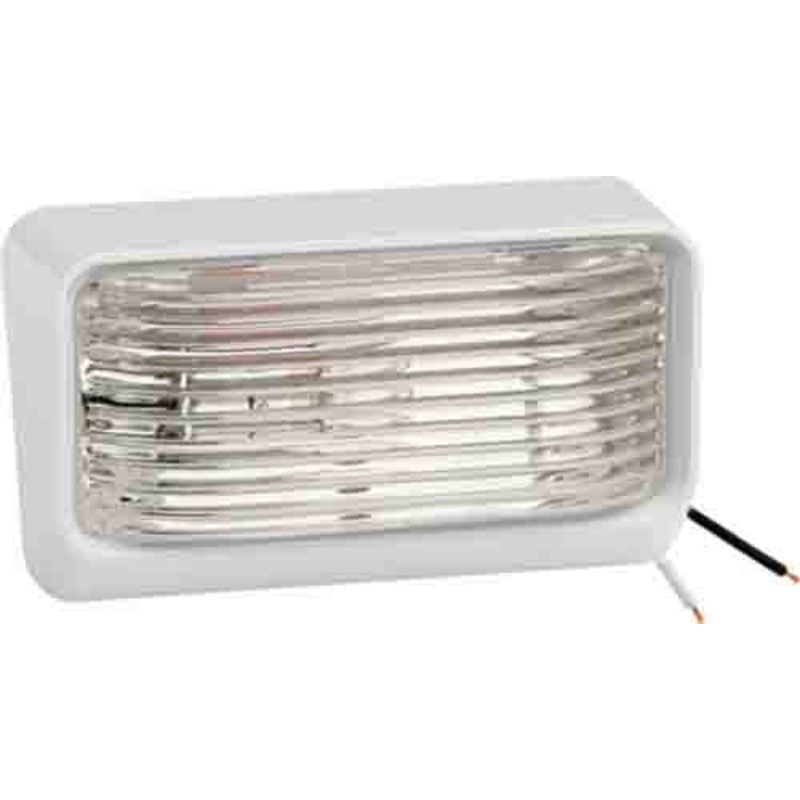 Bargman Porch Light, Light Ash White with Clear Lens