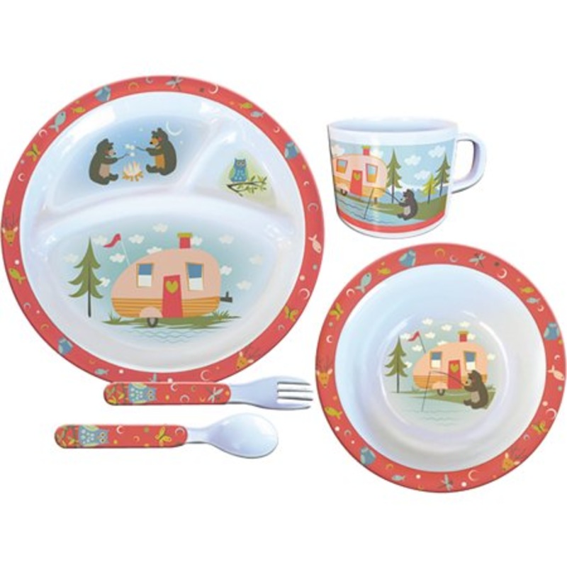 Camp Casual Kid’s 5 Piece Dish Set