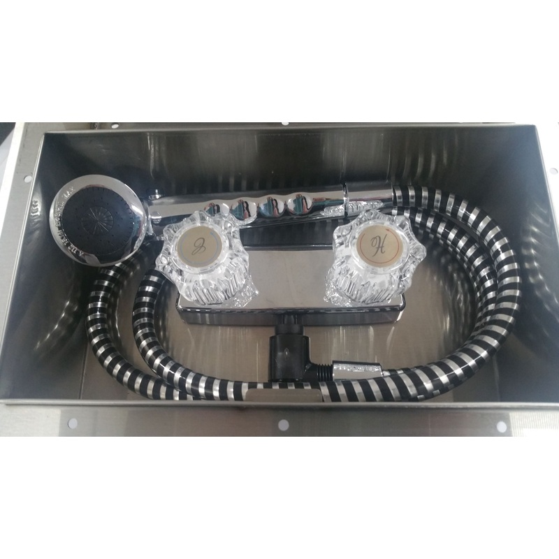 Airstream Stainless Steel Exterior Shower Compartment with Chrome Faucet – 39768W