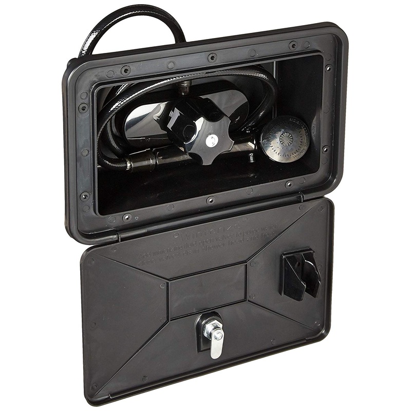 American Brass RV Exterior Shower, Black or White