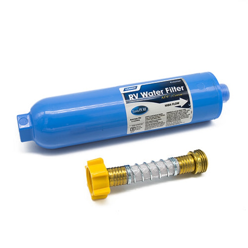 Camco TastePURE Water Filter with Flexible Hose Protector