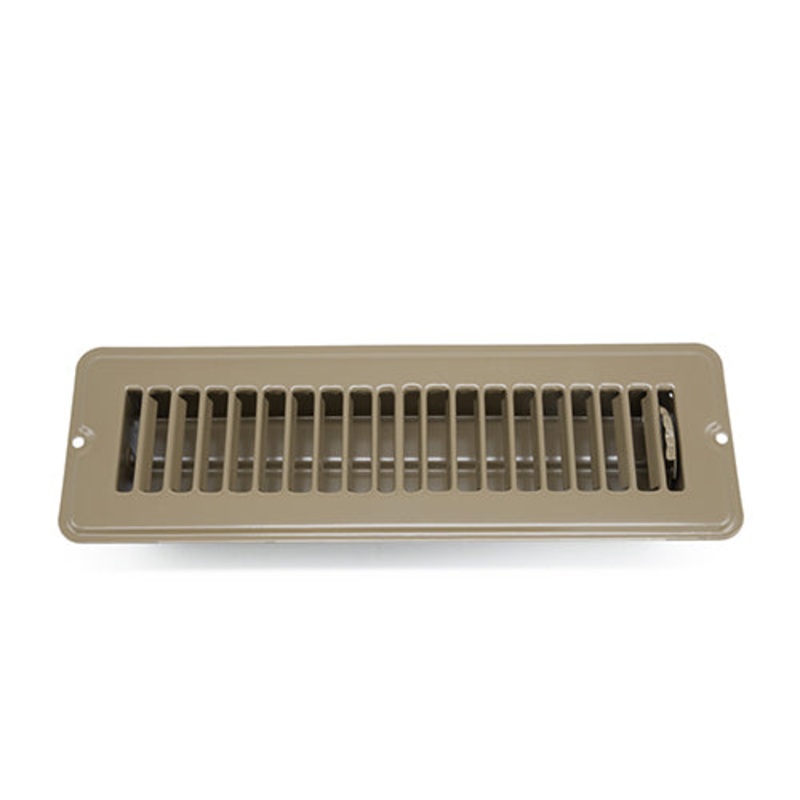 JR Products 2 x 10 Dampered Floor Register, Brown