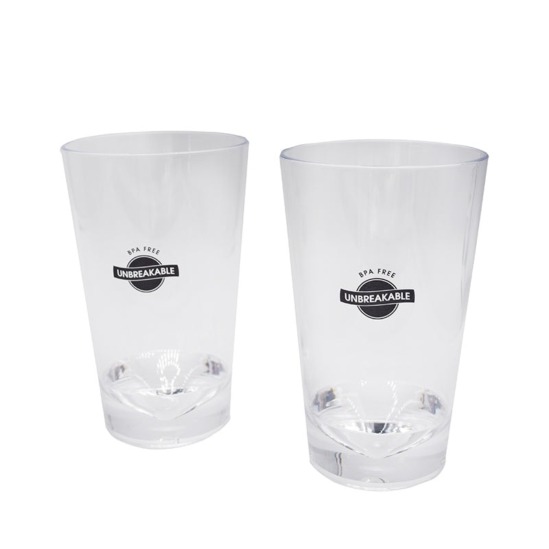 Camco Unbreakable Pint Glasses 16 oz, Pack of 2
