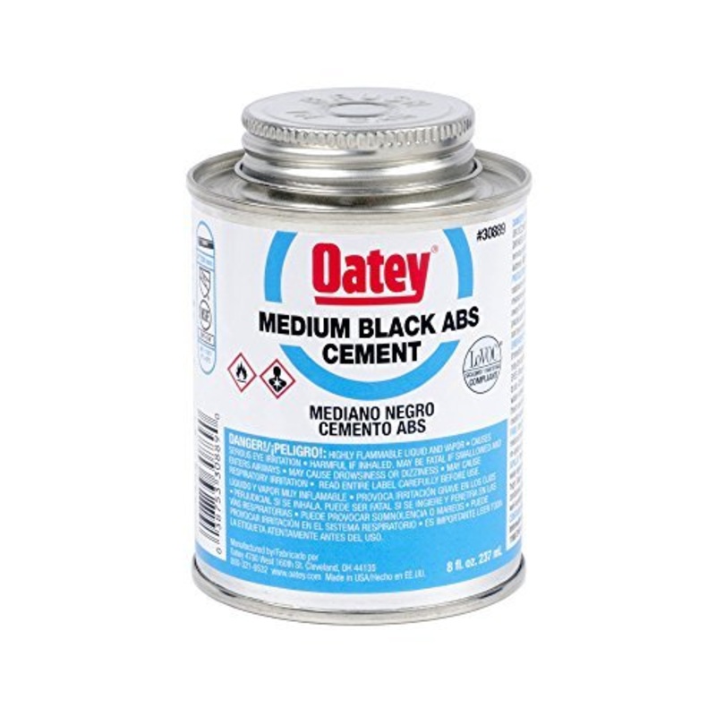 Oatey Medium Black ABS Pipe Cement, 8 ounce