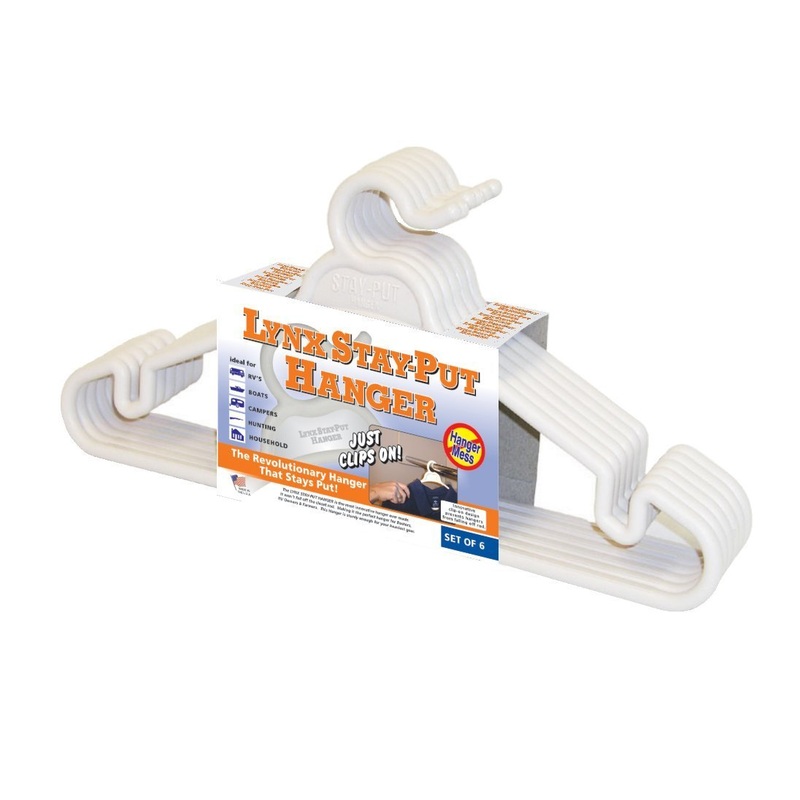 Tri-Lynx Stay-Put Clothes Hangers – Set of 6