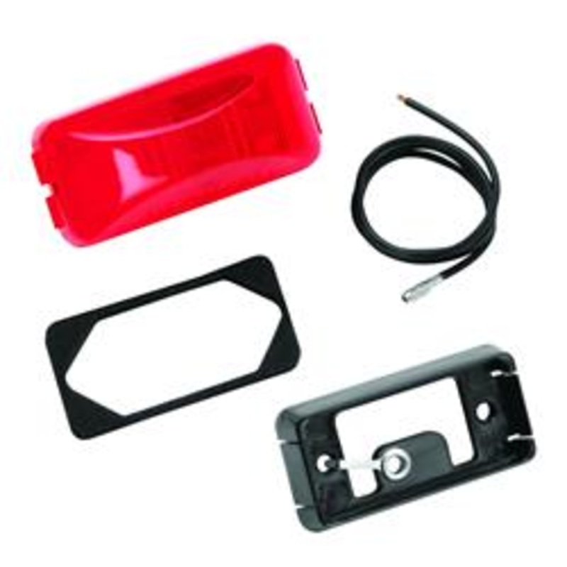 Bargman Rectangular LED Lamp, Red