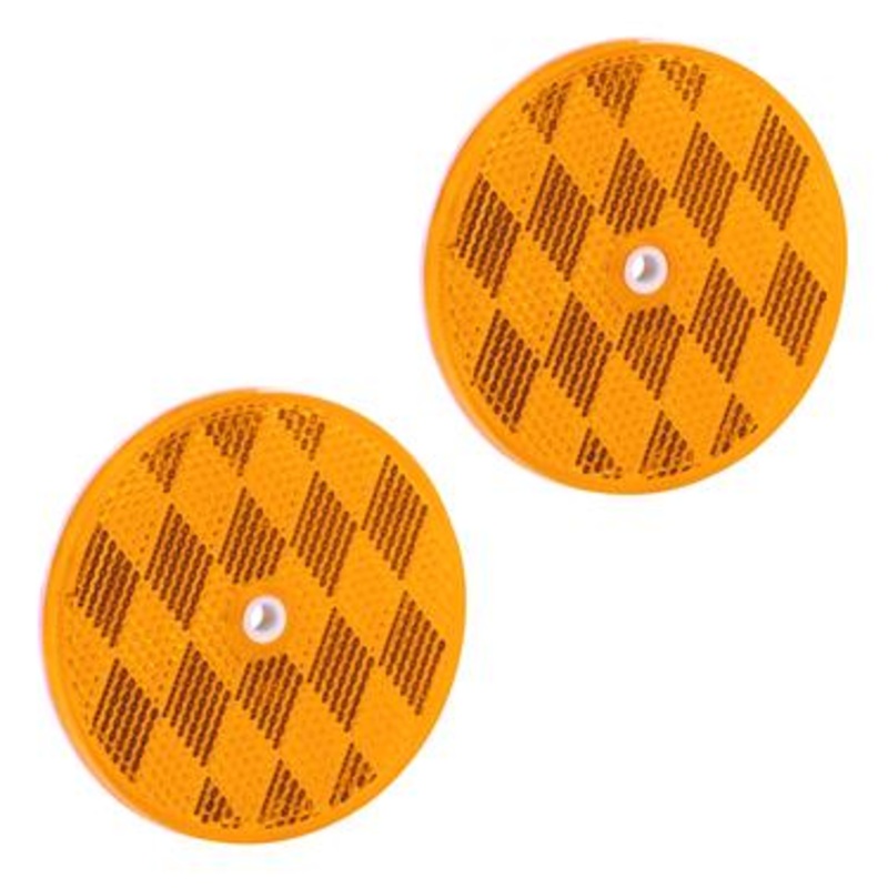Bargman Round Amber Reflector, Set of 2