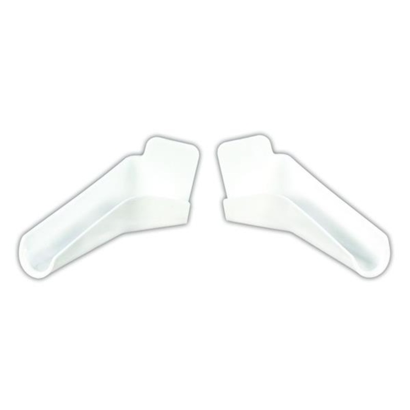 JR Products Flexible Rain Gutter Spouts, Polar White – Set of 2