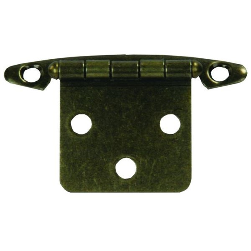 JR Products Free Swing Flush Mount Hinge, Antique Brass, Satin Nickel or Brass – Pack of 2