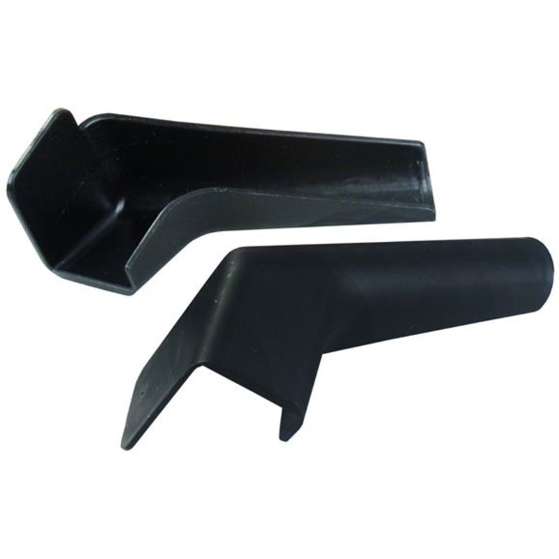 JR Products Rigid Rain Gutter Spouts, Black or White – Pack of 2