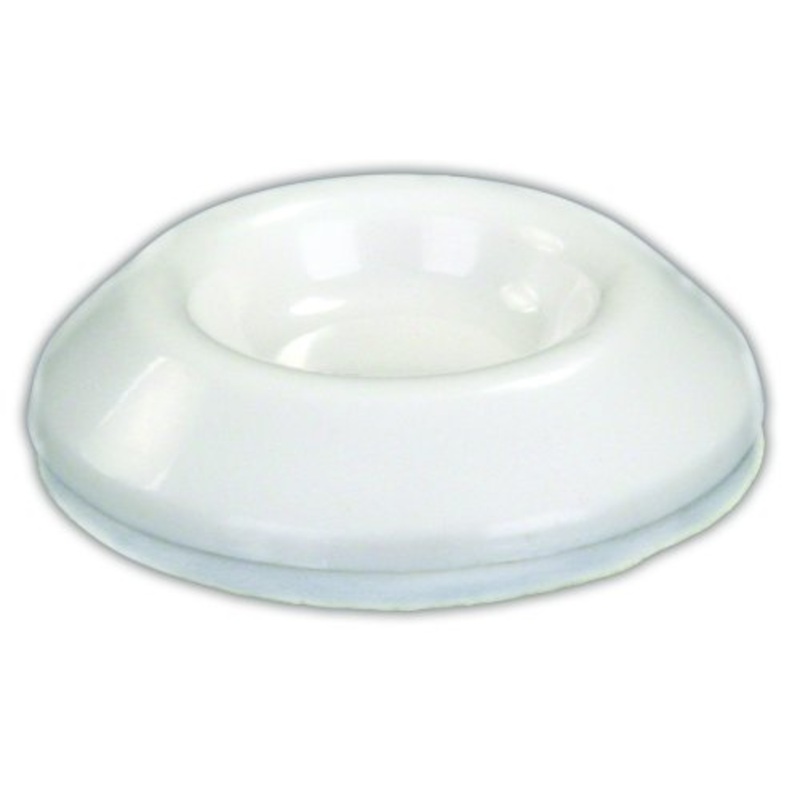 JR Products Rubber Door Bumper, Polar White