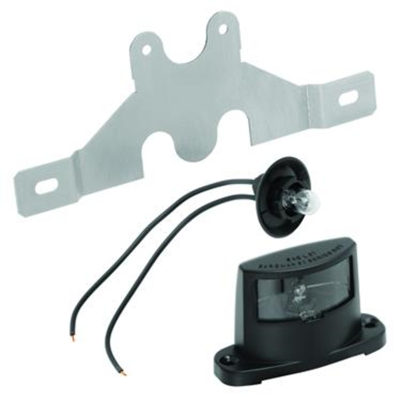NLA Bargman License Plate Light with Base and Bracket, Black