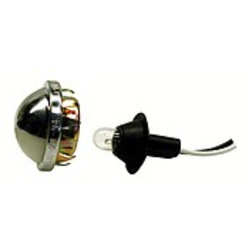 Peterson Mfg Chrome Dual Wire Bumper Mount License Plate Light