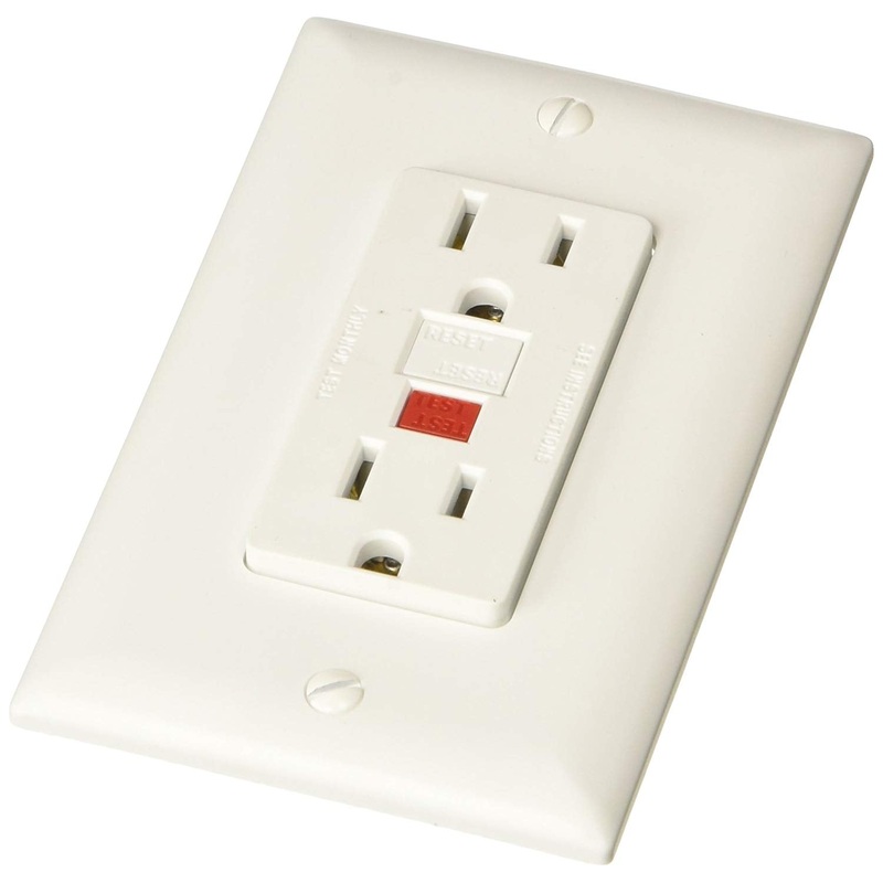 RV Designer GFCI Outlet with Cover Plate – White, Brown, or Ivory