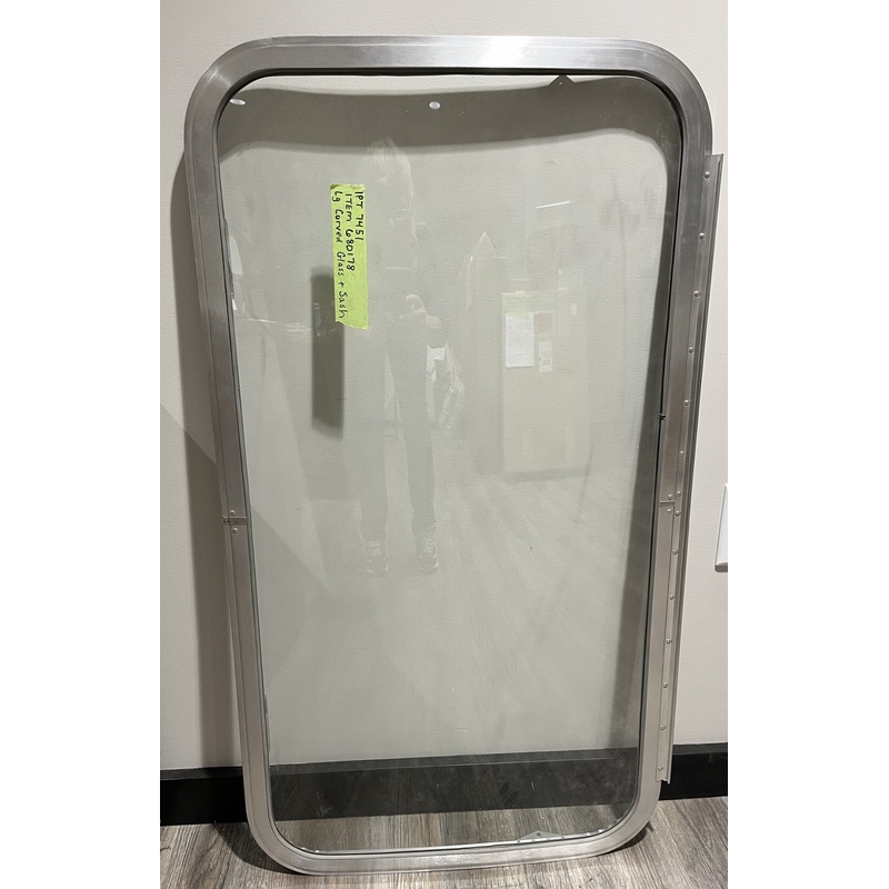 Airstream 1969-1974 22 x 40.5 Large Curved Glass and Sash Assembly* – 680178 (Scratch & Dent)