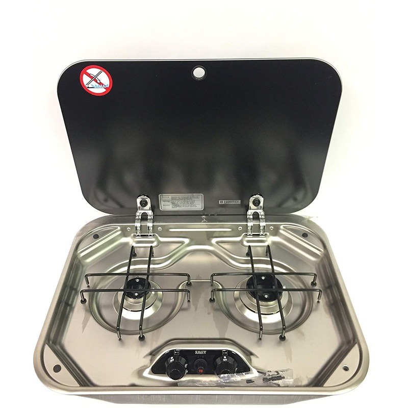 Airstream 2 Burner Stainless Steel Hob-Style Cook Top with Glass Lid by Dometic – 690576