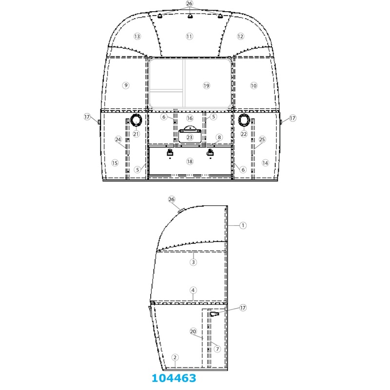 Airstream Floor Bow for Narrow Body – 116334