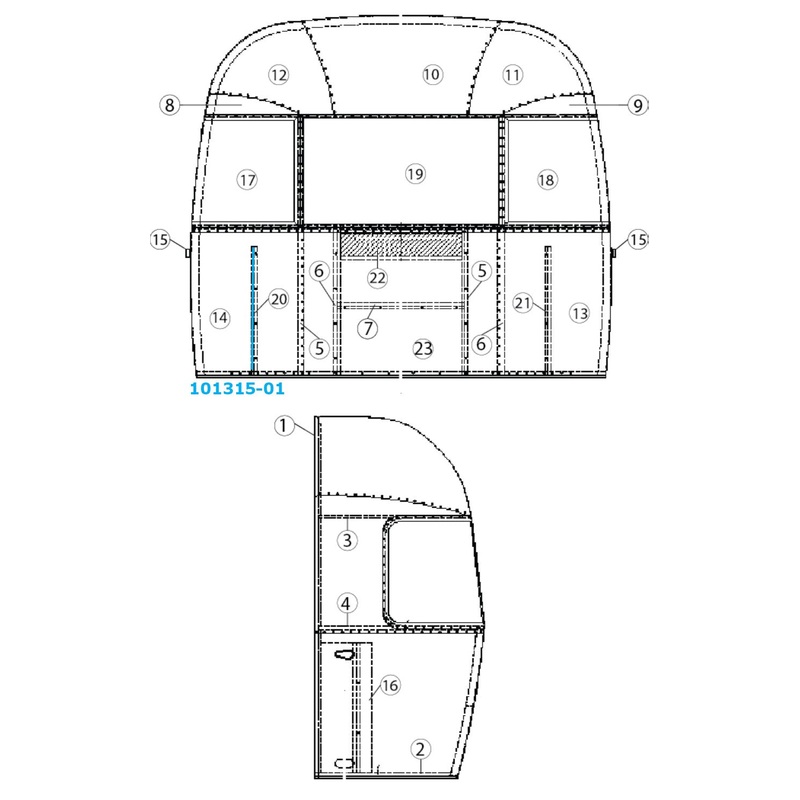 Airstream Vertical Brace Left Hand Rear – 101315-01