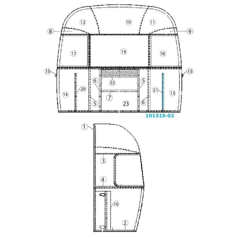 Airstream Vertical Brace Right Hand Rear – 101315-02